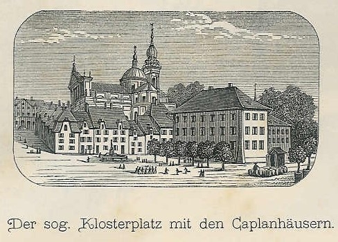 <p>319  Der Klosterplatz mit Caplanhäuser</p>